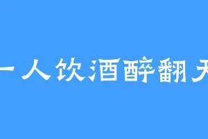 一人饮酒醉翻天