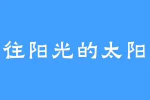 向往阳光的太阳花