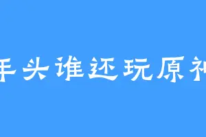 这年头谁还玩原神啊