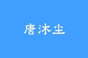 唐沐尘