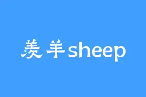羡羊sheep