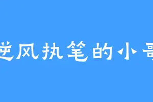 逆风执笔的小哥