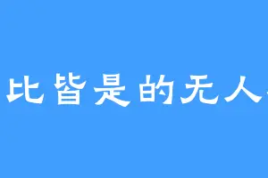 比比皆是的无人机
