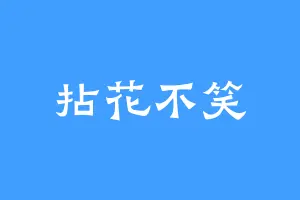 拈花不笑