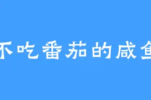 不吃番茄的咸鱼