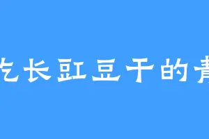 爱吃长豇豆干的青芒