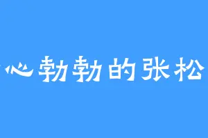 野心勃勃的张松龄