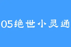 05绝世小灵通
