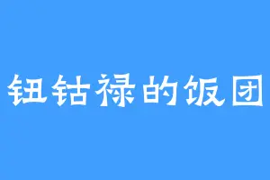 钮钴禄的饭团