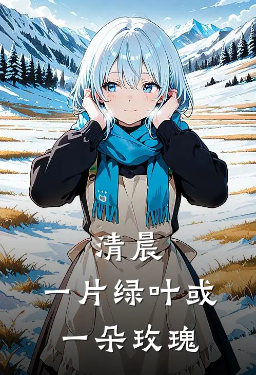 清晨，一片绿叶或一朵玫瑰