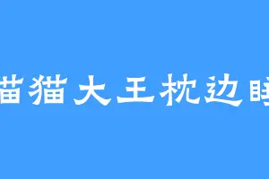 猫猫大王枕边睡