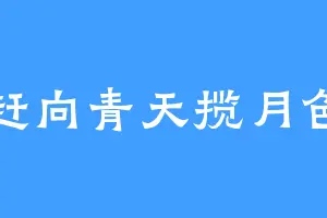赶向青天揽月色