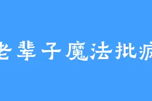 老辈子魔法批疯