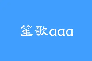笙歌aaa
