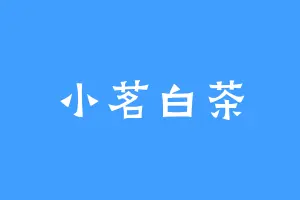 小茗白茶