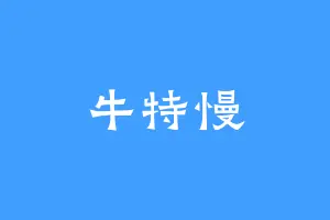 牛特慢