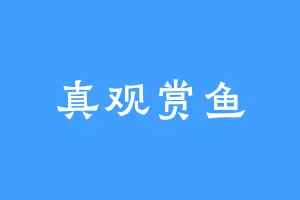 真观赏鱼
