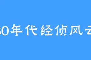 80年代经侦风云