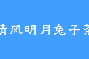清风明月兔子茶