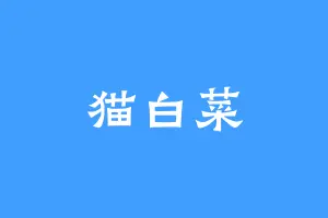猫白菜