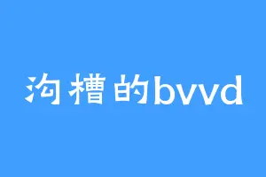 沟槽的bvvd