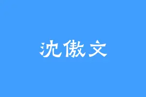 沈傲文