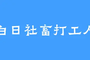 白日社畜打工人